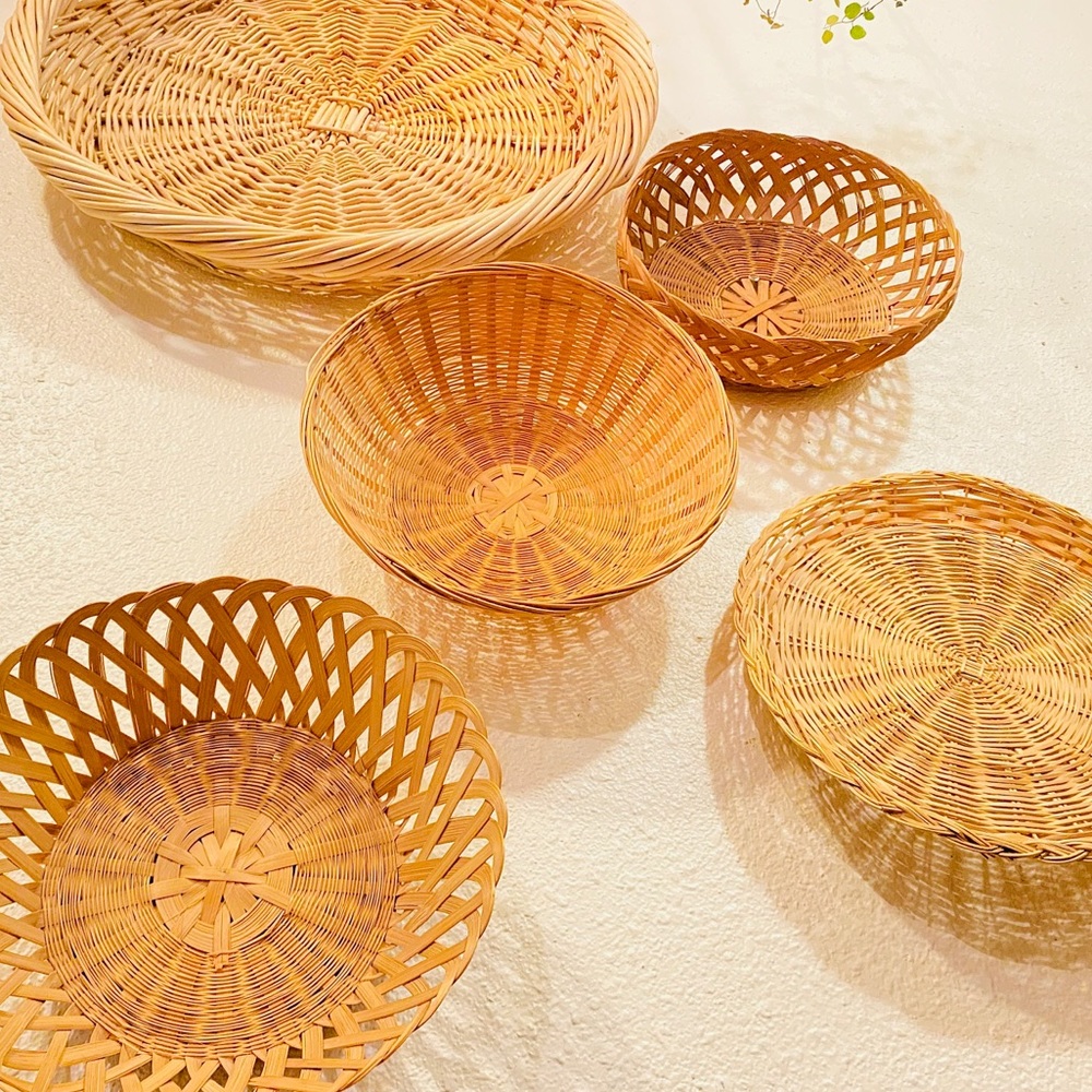 SOLD Vintage Boho Wicker Wall Decor